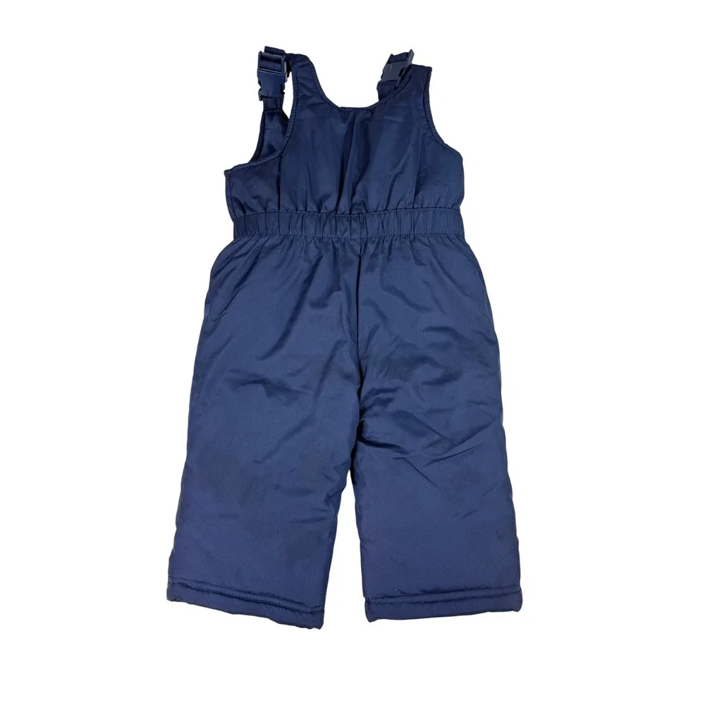 OshKosh BGosh Toddler‎ 12M Snow Bibs Navy Blue Insulated Heart Winter Ski